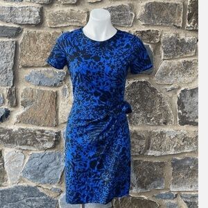 Diane Von Furstenberg Blue Leaf Vine Conflower Zoe Dress
